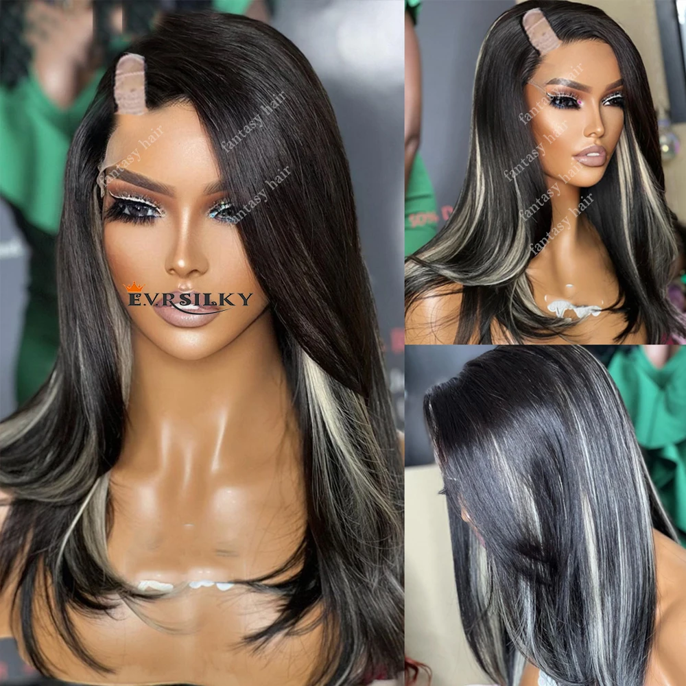 Highlights Grey U Part/V Part Wigs Indian Vrigin 100% Human Hair Gray Platinum Blonde Mixed Bone Straight Middle U Shaped Wig
Highlights Grey U Part/V Part Wigs Indian Vrigin 100% Human Hair Gray Platinum Blonde Mixed Bone Straight Middle U Shaped Wig