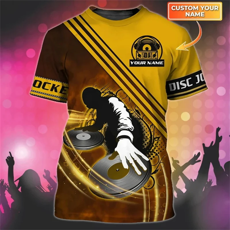 Custom Name DJ Music Graphic 3D Printed Fashion Men's T-Shirt Summer Fashion Unisex Short Sleeve Outdoor Quick Dry Men Clothing
Custom Name DJ Music Graphic 3D Printed Fashion Men's T-Shirt Summer Fashion Unisex Short Sleeve Outdoor Quick Dry Men Clothing