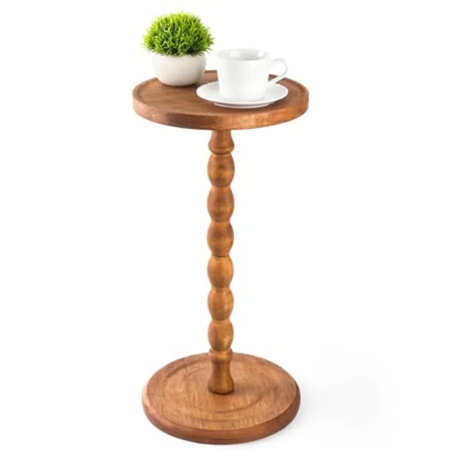Round Side Table Rubberwood Small Drink Table Solid Wood Coffee Table with Pedestal Accent for Small Spaces in Living Room Bedr
Round Side Table Rubberwood Small Drink Table Solid Wood Coffee Table with Pedestal Accent for Small Spaces in Living Room Bedr