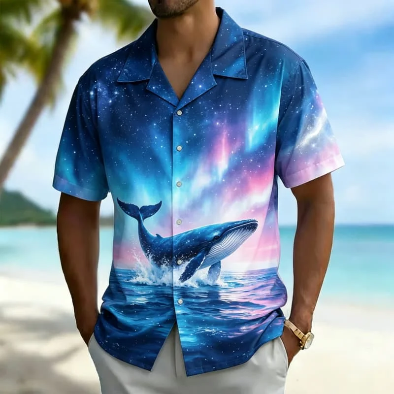 Men's marine themed printed Hawaiian shirt, suitable for summer vacations, beach parties, daily outfits, and music festivals
Men's marine themed printed Hawaiian shirt, suitable for summer vacations, beach parties, daily outfits, and music festivals