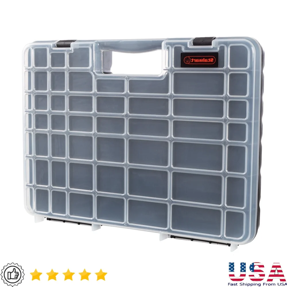 Portable Storage Case with Secure Latches 55 Compartment Organizer Screws Bolts Nuts Fishing Tackle Craft Supplies
Portable Storage Case with Secure Latches 55 Compartment Organizer Screws Bolts Nuts Fishing Tackle Craft Supplies