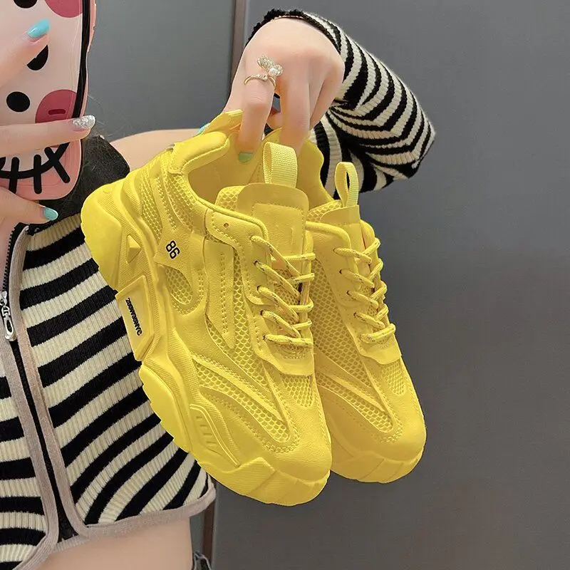 Women's Platform Sneakers Chunky Dad Shoes Height Increasing Thick Sole Casual Sports Walking Shoes Spring Summer Autumn
Women's Platform Sneakers Chunky Dad Shoes Height Increasing Thick Sole Casual Sports Walking Shoes Spring Summer Autumn