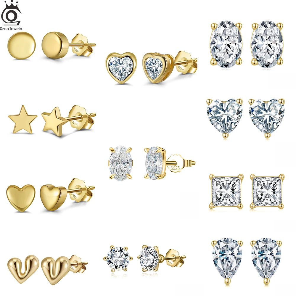 ORSA JEWELS Square Round Love Heart Stud Earrings S925 Silver Minimalist Stud Earrimgs Geometric Piercing Zirconia Non-Allergy
ORSA JEWELS Square Round Love Heart Stud Earrings S925 Silver Minimalist Stud Earrimgs Geometric Piercing Zirconia Non-Allergy