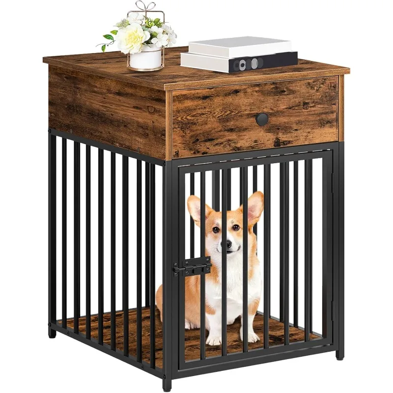 Dog Crate Furniture, Wooden Dog House, Decorative Dog Kennel with Drawer, Indoor Pet Crate End Table for Small Dog,
Dog Crate Furniture, Wooden Dog House, Decorative Dog Kennel with Drawer, Indoor Pet Crate End Table for Small Dog,