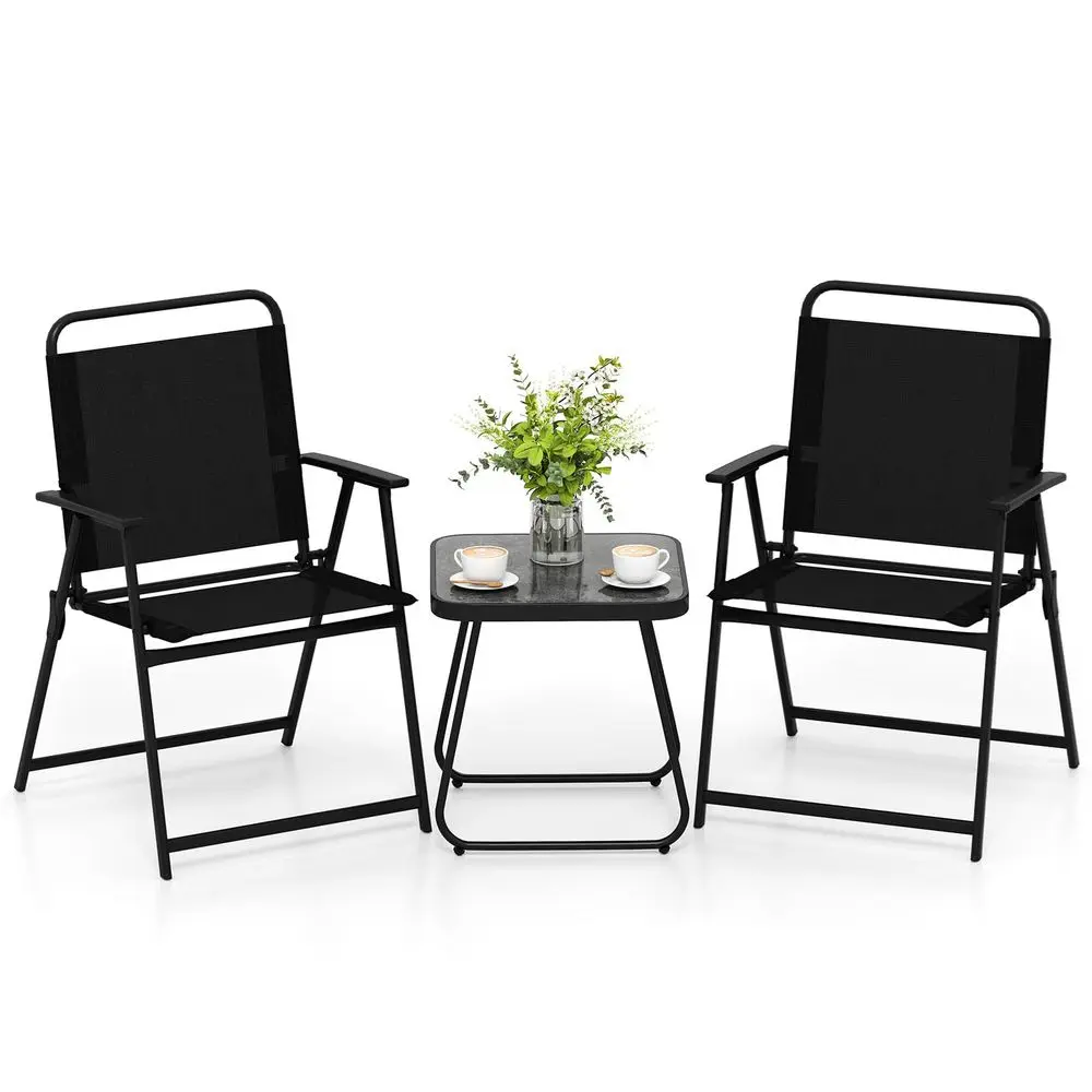 3Piece Patio Bistro Set, Outdoor Folding Chairs amp Table Set, Patio Dining Furniture Set with MarbleLike Small Side Table, Outd
3Piece Patio Bistro Set, Outdoor Folding Chairs amp Table Set, Patio Dining Furniture Set with MarbleLike Small Side Table, Outd