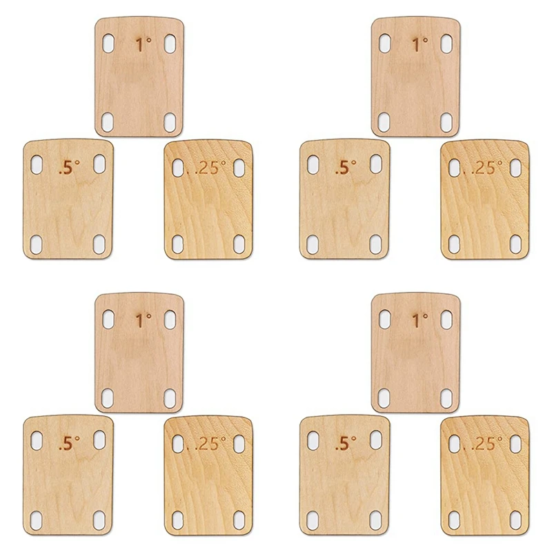ABHS-12Pcs Guitar Neck Shims, Solid Maple Wood Guitar Neck Shim Protection 0.25, 0.5 And 1 Degree Guitar Neck Plate Tool
ABHS-12Pcs Guitar Neck Shims, Solid Maple Wood Guitar Neck Shim Protection 0.25, 0.5 And 1 Degree Guitar Neck Plate Tool