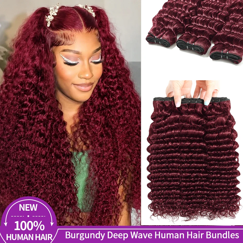 99J Burgundy Curly Bundle Human Hair Deep Wave Bundles Unprocessed Brazilian Virgin Remy Hair Extensions 16A Wet And Wavy Bundle
99J Burgundy Curly Bundle Human Hair Deep Wave Bundles Unprocessed Brazilian Virgin Remy Hair Extensions 16A Wet And Wavy Bundle
