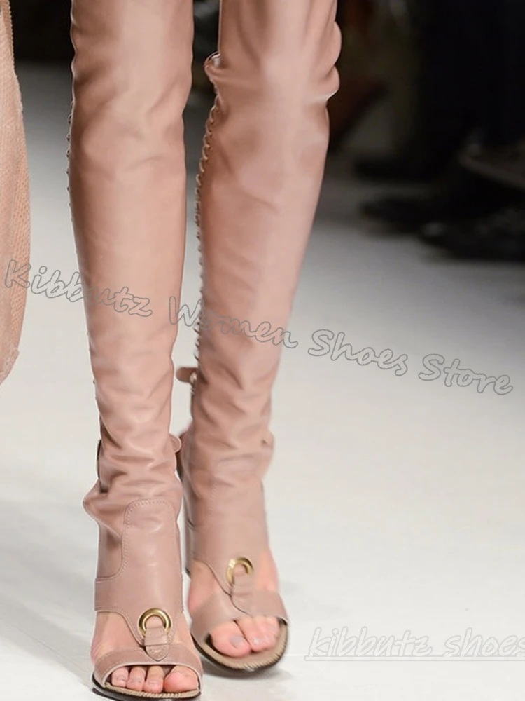 Over The Knee Sandals Boots Leather Solid Color Fashion Luxury Elegant Sexy Party Women Shoes Lace-Up Round Toe Chunky Heel New
Over The Knee Sandals Boots Leather Solid Color Fashion Luxury Elegant Sexy Party Women Shoes Lace-Up Round Toe Chunky Heel New