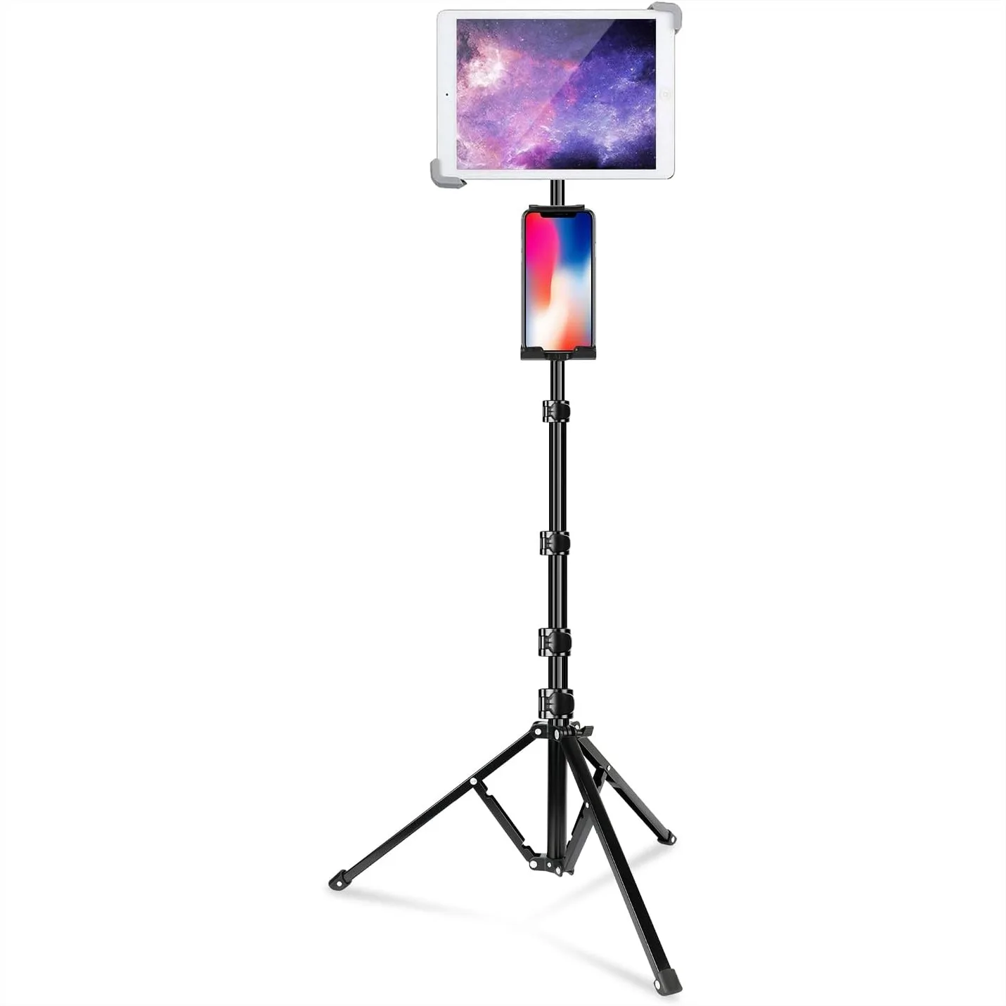65" Adjustable Tablet Tripod Stand with 360° Rotating Holder for iPad Pro 12.9 11 Air and 4-14.5" Tablets
65" Adjustable Tablet Tripod Stand with 360° Rotating Holder for iPad Pro 12.9 11 Air and 4-14.5" Tablets