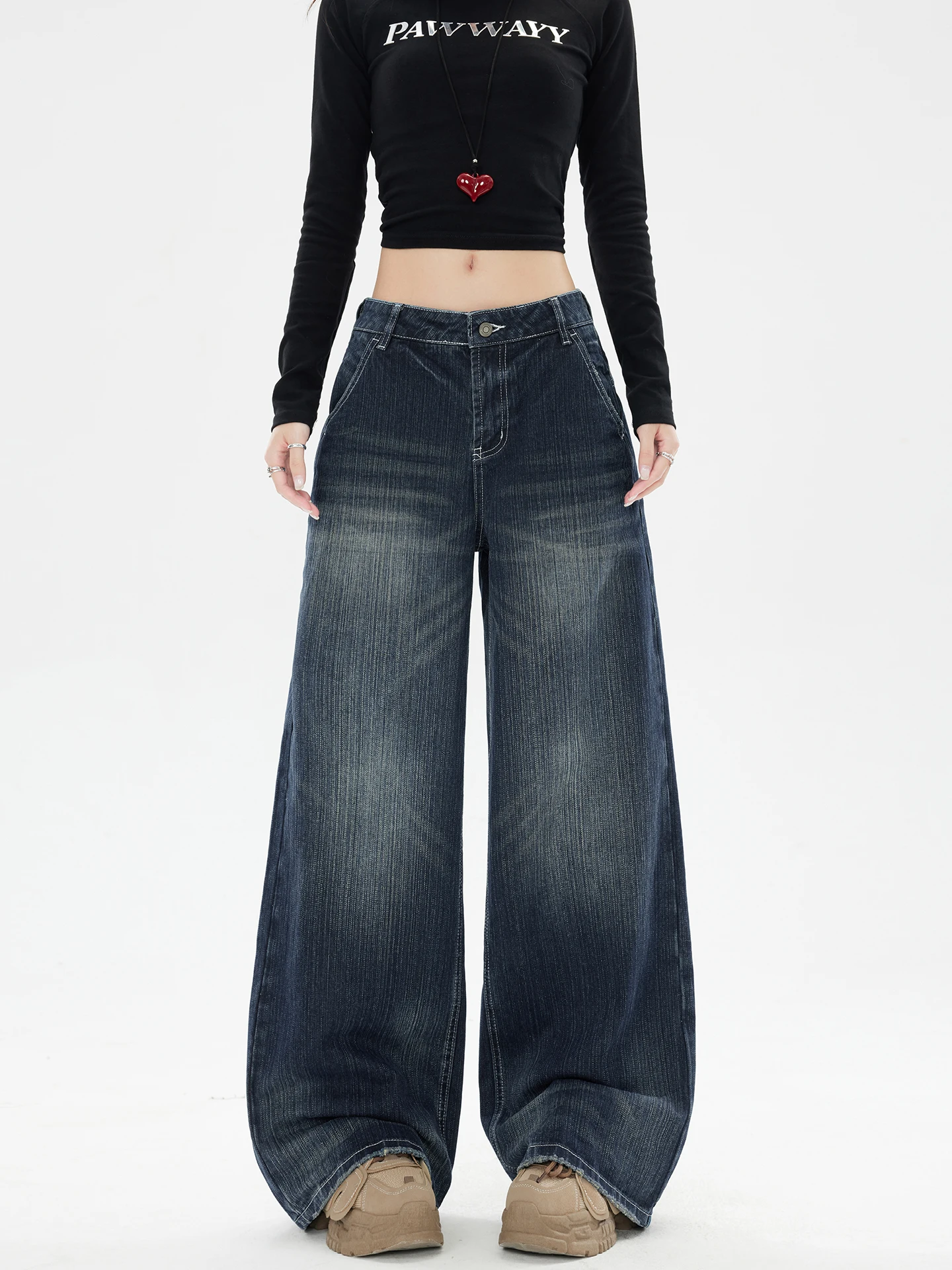 Американские ретро-джинсы женские, свободные, с широкими штанинами, повседневные, с откидной крышкой, осенние, модные, с завышенной талией, хлопок
Американские ретро-джинсы женские, свободные, с широкими штанинами, повседневные, с откидной крышкой, осенние, модные, с завышенной талией, хлопок