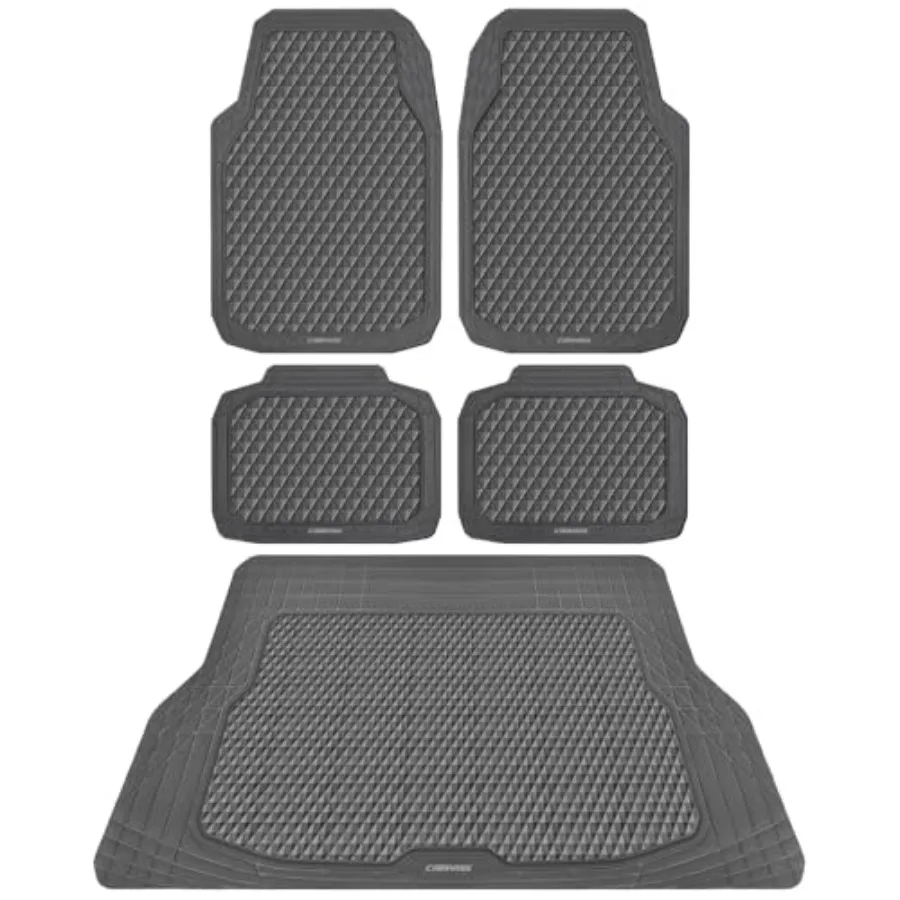 Gray Rubber Car Floor Mats Cargo Liners, Durable Anti-Slip 3D Rhombus Waterproof Automotive Pad Trim Fit Liner All-Weather Trun
Gray Rubber Car Floor Mats Cargo Liners, Durable Anti-Slip 3D Rhombus Waterproof Automotive Pad Trim Fit Liner All-Weather Trun