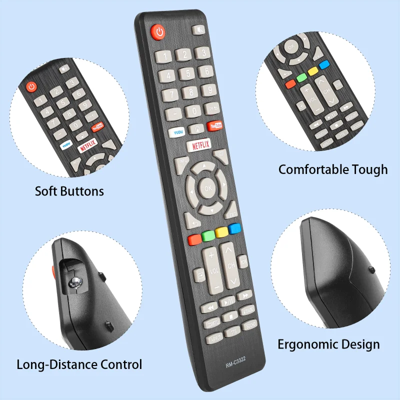 RM-C3322 RMC3322 Remote Control Compatible with JVC Smart TV LT-58MA887 LT-65MA877 LT-55MA888 LT-43MA877 LT-49MA877 LT-50MA877 L
RM-C3322 RMC3322 Remote Control Compatible with JVC Smart TV LT-58MA887 LT-65MA877 LT-55MA888 LT-43MA877 LT-49MA877 LT-50MA877 L