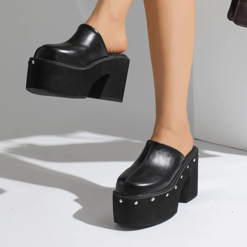 2025 Hot Sale Ladies Shoes Closed Toe Women's Slippers Fashion Rivet Outdoor Dress Best Seller Plus Size Super High High Heels
2025 Hot Sale Ladies Shoes Closed Toe Women's Slippers Fashion Rivet Outdoor Dress Best Seller Plus Size Super High High Heels