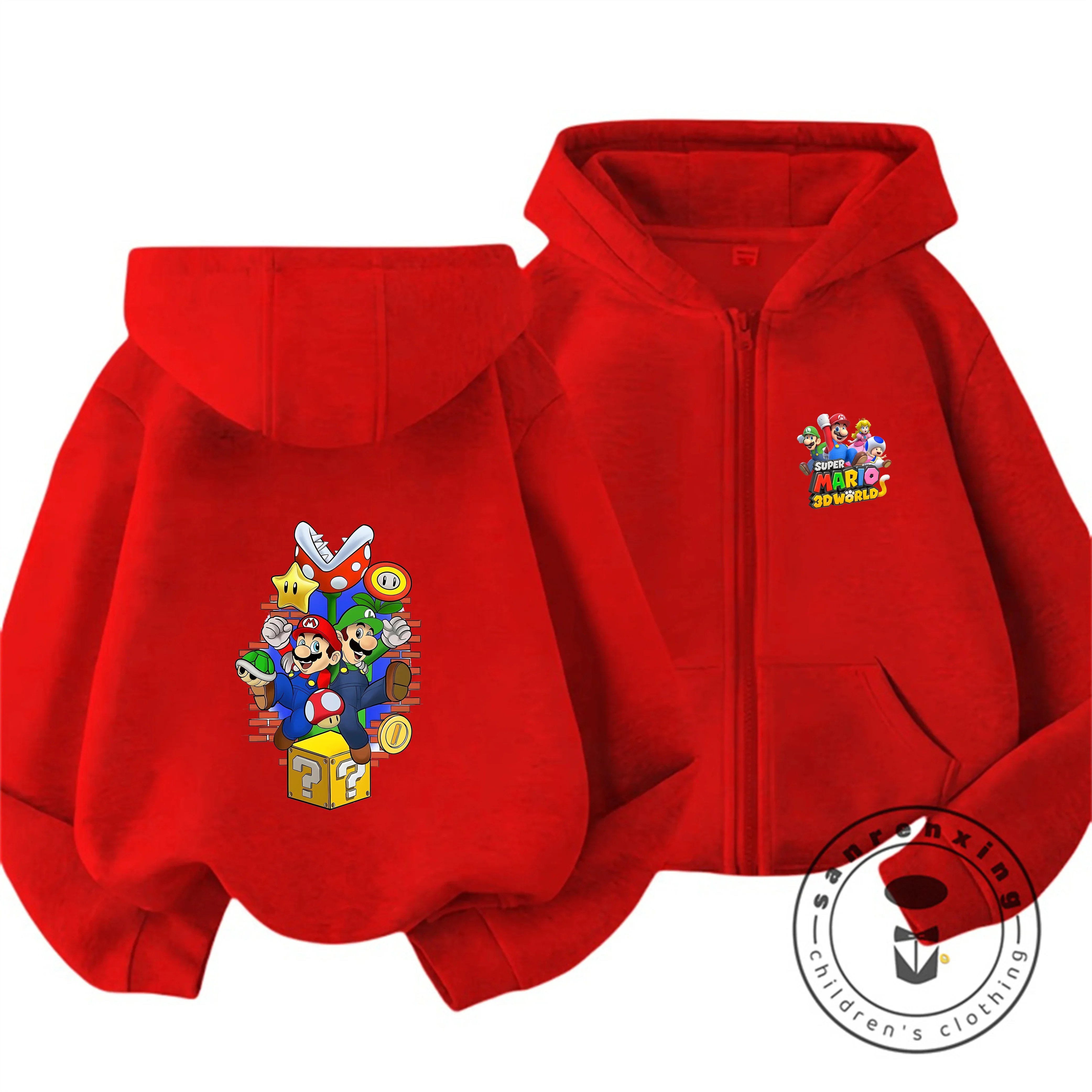 Детская толстовка на молнии Super Marios с мультяшным принтом, осенне-зимняя толстовка с длинными рукавами, повседневный топ для мальчиков и девочек, уличные куртки
Детская толстовка на молнии Super Marios с мультяшным принтом, осенне-зимняя толстовка с длинными рукавами, повседневный топ для мальчиков и девочек, уличные куртки