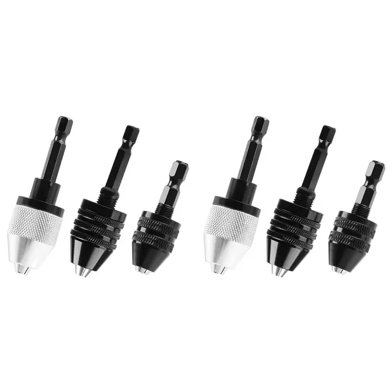 AB15-6PCS 1/4 Inch Hex Shank Keyless Drill Chuck Quick Change Adapter Converter Impact Drills Bits, Electric Tool Accessories
AB15-6PCS 1/4 Inch Hex Shank Keyless Drill Chuck Quick Change Adapter Converter Impact Drills Bits, Electric Tool Accessories