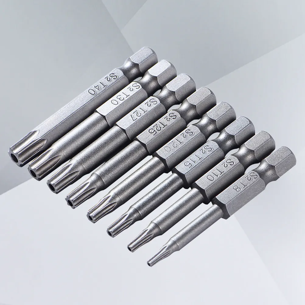8Pcs Premium Hollow Bits Set High Precision Smooth Surface Magnetic Steel Screwdriver Bits T8-T40 Compatible with
8Pcs Premium Hollow Bits Set High Precision Smooth Surface Magnetic Steel Screwdriver Bits T8-T40 Compatible with