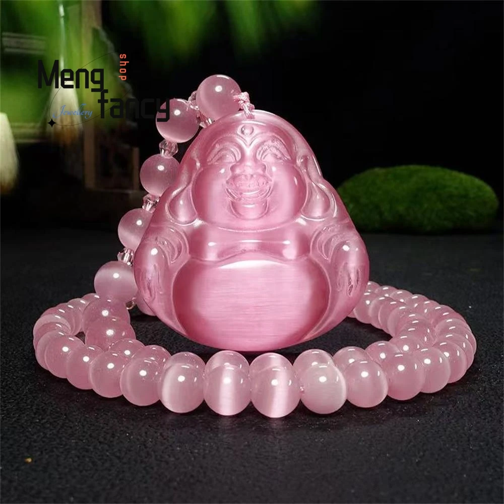 Natural High-ice Cat's Eye Stone Colorful Maitreya Buddha Pendant Buddhist Amulets High-grade Fashion Fine Jewelry Holiday Gifts
Natural High-ice Cat's Eye Stone Colorful Maitreya Buddha Pendant Buddhist Amulets High-grade Fashion Fine Jewelry Holiday Gifts