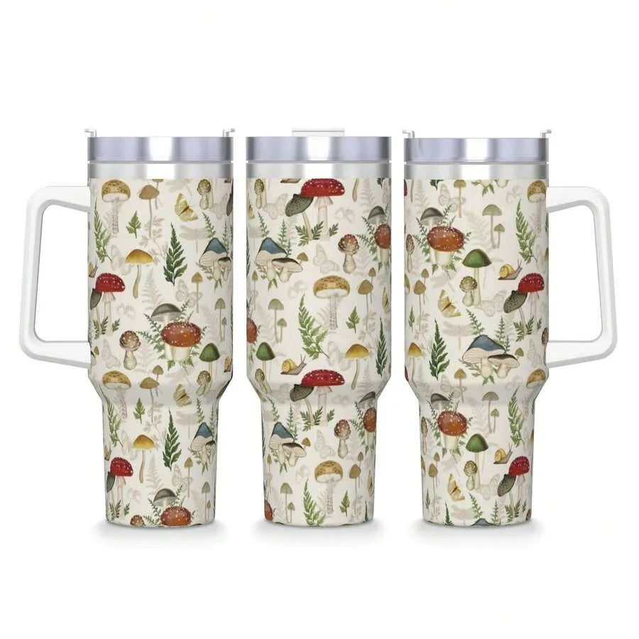 Rural Flowers Stainless Steel Tumbler Mushroom Beach Thermal Mug With Straws And Lid Large Car Mugs Cold Drink Water Bottle
Rural Flowers Stainless Steel Tumbler Mushroom Beach Thermal Mug With Straws And Lid Large Car Mugs Cold Drink Water Bottle