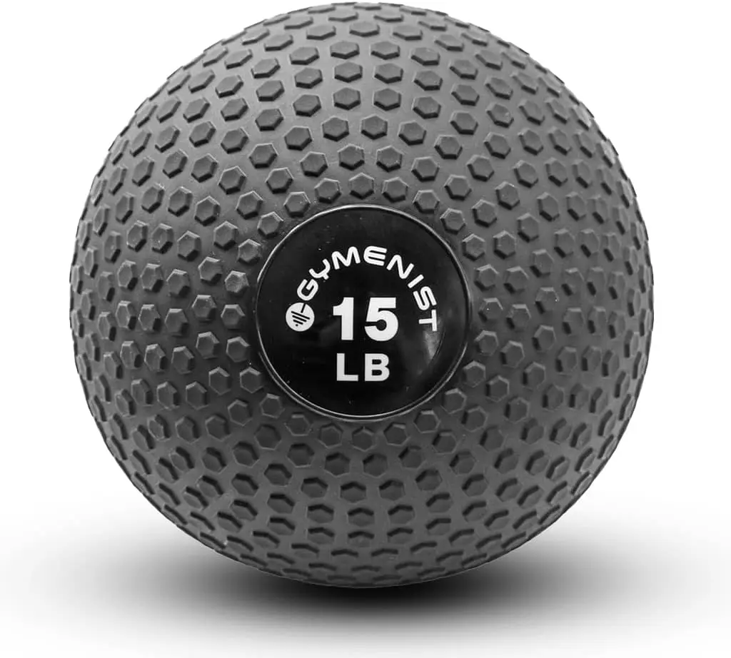 GYMENIST Weighted No Bounce Slam Ball for Intensive Workout, Gym Exercise Equipment, Easy Grip Durable Training Ball
GYMENIST Weighted No Bounce Slam Ball for Intensive Workout, Gym Exercise Equipment, Easy Grip Durable Training Ball
