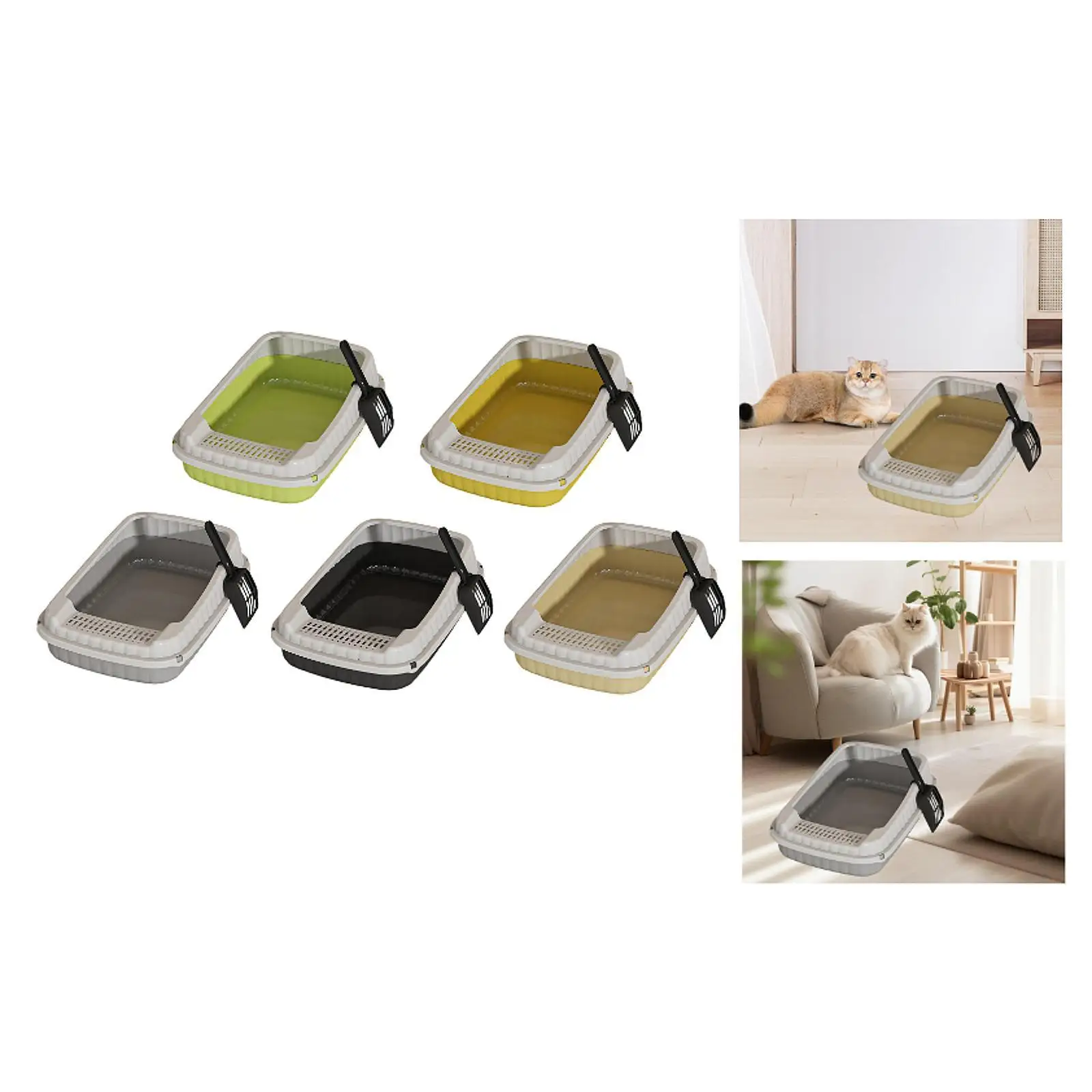 Open Top Cat Litter Box,Cat Toilet Portable,Cat Litter Container Heighten Pet Litter Tray Kitten Toilet for Indoor Cats Bunny
Open Top Cat Litter Box,Cat Toilet Portable,Cat Litter Container Heighten Pet Litter Tray Kitten Toilet for Indoor Cats Bunny