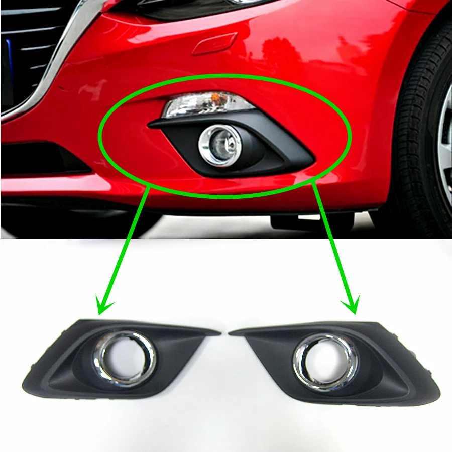 Car body parts bumper grille fog lamp cover with silver plating chrome for Mazda 3 Axela 2014 to 2016 BM
Car body parts bumper grille fog lamp cover with silver plating chrome for Mazda 3 Axela 2014 to 2016 BM