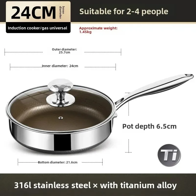 Вок и сковорода из титана 316, нержавеющая сталь 316, с антипригарным покрытием, меньше дыма, универсальная посуда для плиты
Вок и сковорода из титана 316, нержавеющая сталь 316, с антипригарным покрытием, меньше дыма, универсальная посуда для плиты