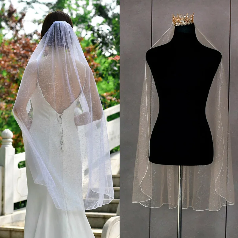 1PC 100*150cm Luxury Veil With Comb Bride Wedding Veil Pencil Edge Glitter Tulle Veil Hair Accessories White Champagne Beige
1PC 100*150cm Luxury Veil With Comb Bride Wedding Veil Pencil Edge Glitter Tulle Veil Hair Accessories White Champagne Beige