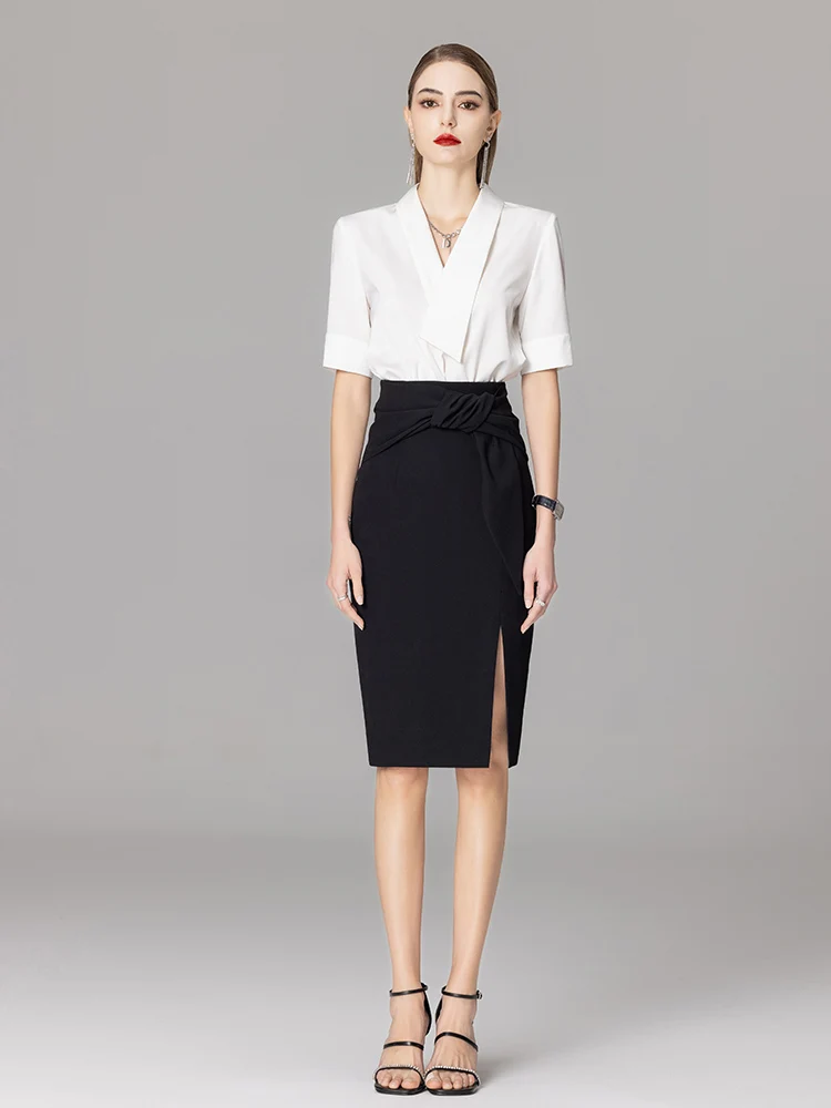 Elegant White Short Sleeve Shirt Set Women's Commute Formal Work Uniform Medical Beauty Front Desk Office Skirt Suit
Elegant White Short Sleeve Shirt Set Women's Commute Formal Work Uniform Medical Beauty Front Desk Office Skirt Suit