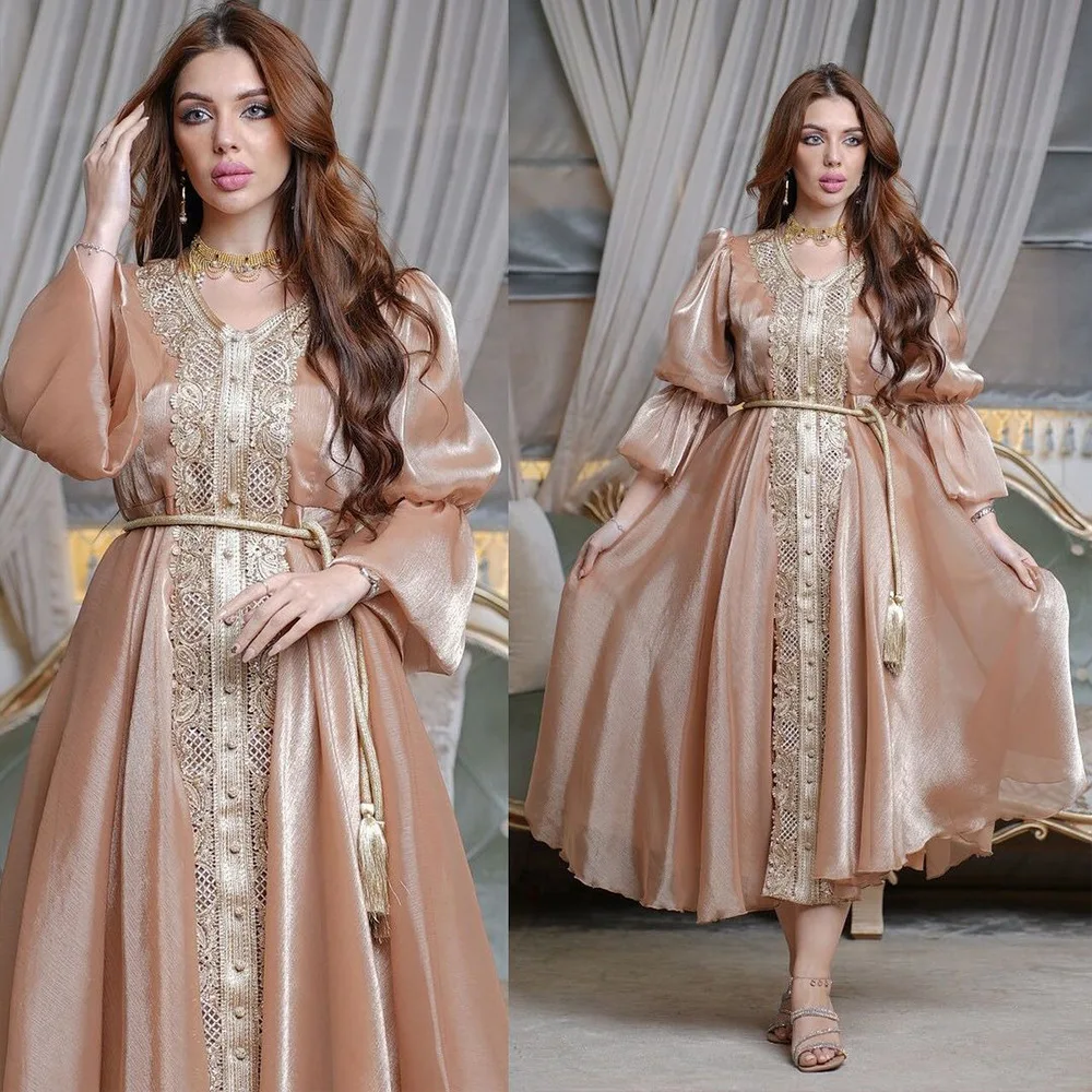 Xqy500071 Elegant Lace Ribbon V-neck Belted Dress Party 2026 Muslim Long Dress Robe Abaya Ramadan Dubai Luxury Islam Elegant
Xqy500071 Elegant Lace Ribbon V-neck Belted Dress Party 2026 Muslim Long Dress Robe Abaya Ramadan Dubai Luxury Islam Elegant