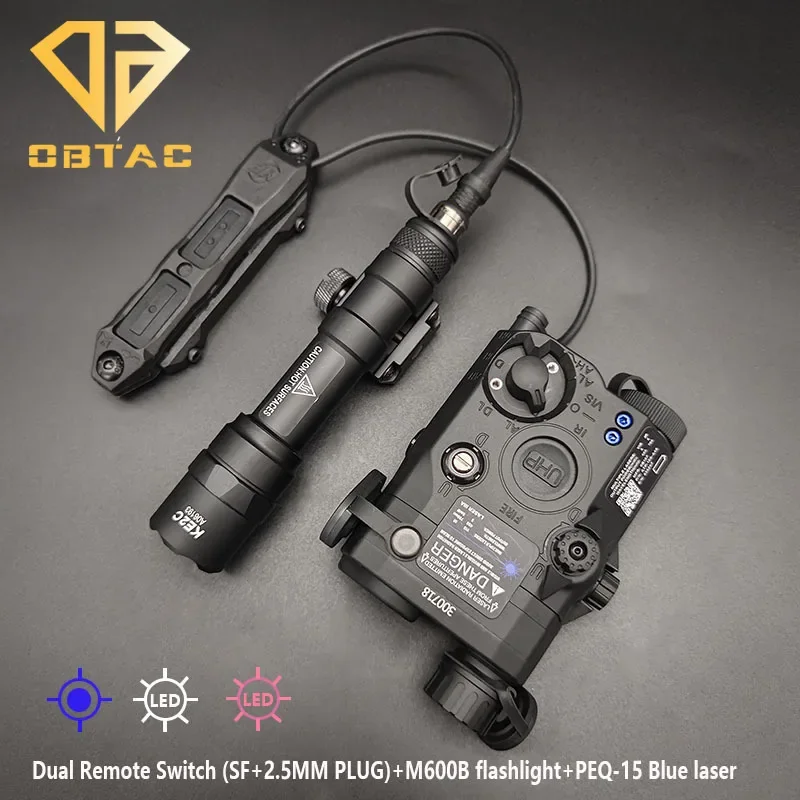 Tactical M300B M600B LED And PEQ15 Laser Weapon Blue Green Red Dot IR Fill Light Indicator With SF/2.5 Dual Function Switch Set
Tactical M300B M600B LED And PEQ15 Laser Weapon Blue Green Red Dot IR Fill Light Indicator With SF/2.5 Dual Function Switch Set