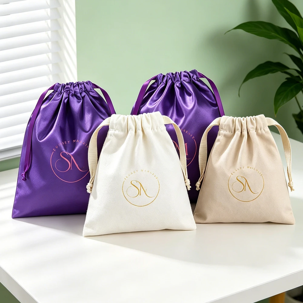 100Pcs Custom Logo Satin Jewelry Bags Silk Drawstring Bag Cosmetic Wig Dust Storage Pouch Wedding Party Bundles Candy Gift Sack
100Pcs Custom Logo Satin Jewelry Bags Silk Drawstring Bag Cosmetic Wig Dust Storage Pouch Wedding Party Bundles Candy Gift Sack