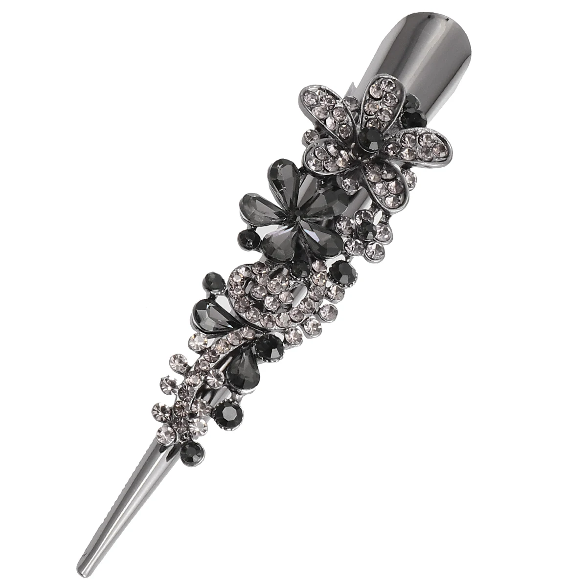 Retro Horn Hair Clips Duck Billed Rhinestone Studded Barrette Grey Color Durable Practical Women Long Hair Styling Travel Home
Retro Horn Hair Clips Duck Billed Rhinestone Studded Barrette Grey Color Durable Practical Women Long Hair Styling Travel Home