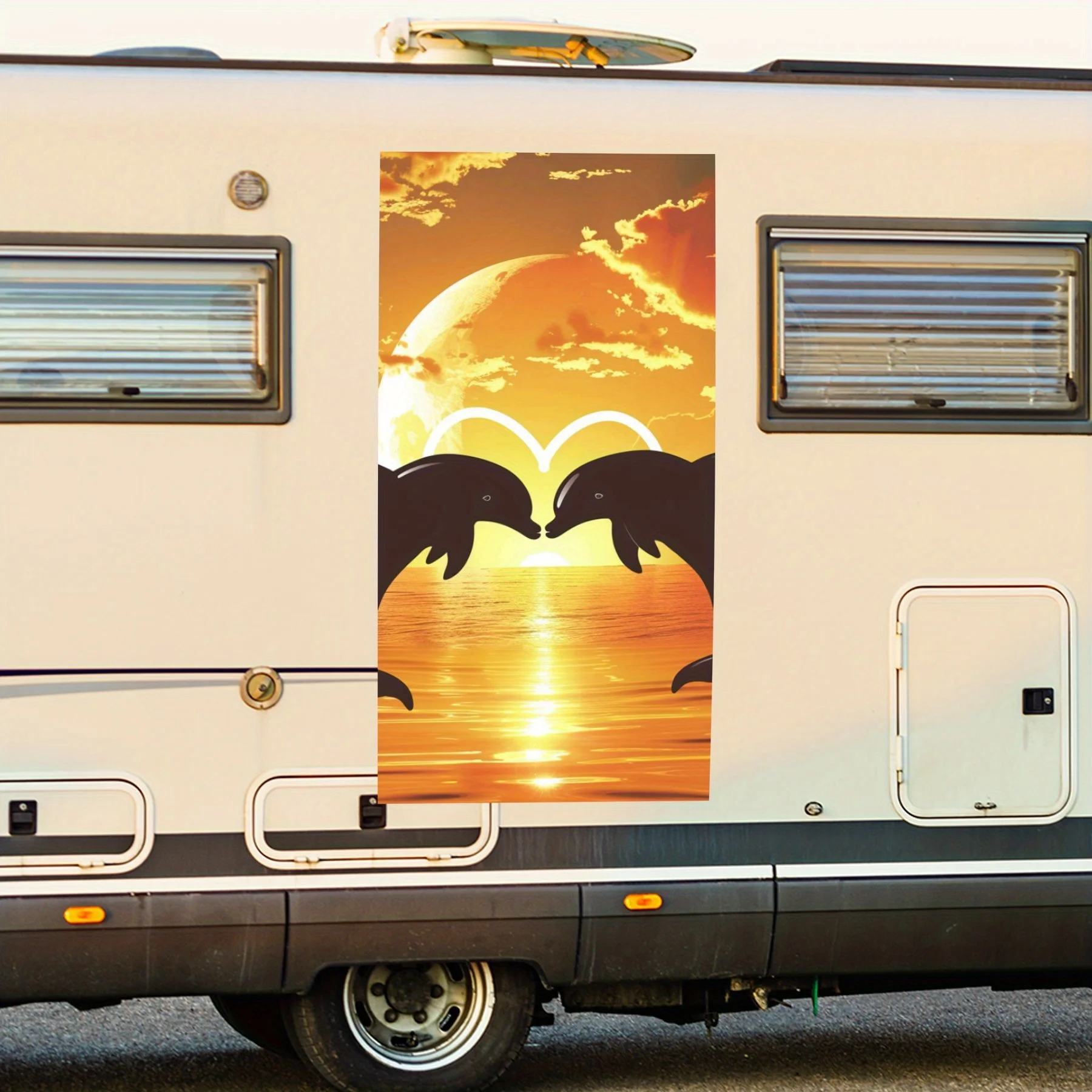 Dolphin Heart Sunset,Motorhome Car Door Sticker PVC Self Waterproof Stick, Striking Auto Exterior Accessories Decor Protect Gift
Dolphin Heart Sunset,Motorhome Car Door Sticker PVC Self Waterproof Stick, Striking Auto Exterior Accessories Decor Protect Gift