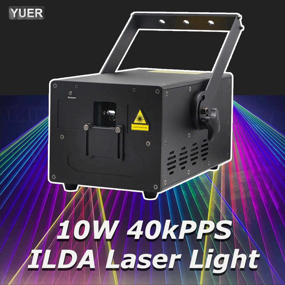 NEW 10W 40Kpps ILDA RGB Fullcolor Beam Projector Laser Lights Animation Scanning Disco DMX DJ Party Show Stage Lighting YUER
NEW 10W 40Kpps ILDA RGB Fullcolor Beam Projector Laser Lights Animation Scanning Disco DMX DJ Party Show Stage Lighting YUER