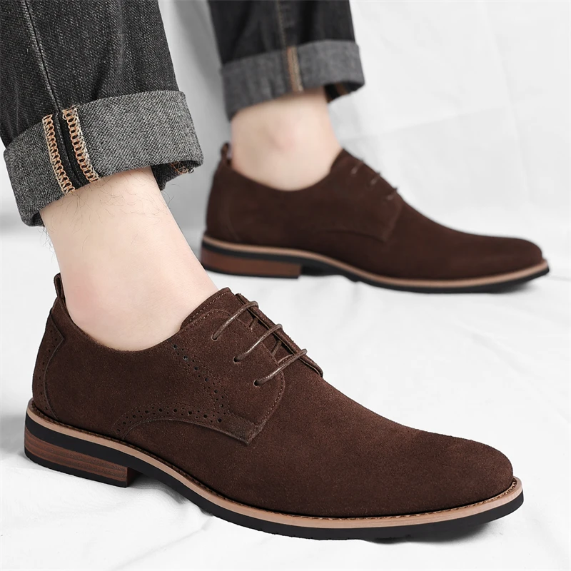 Mens Dress Shoes Legitimate Leather Shoe PU Suede Casual Men Designer Social Male Black Business Luxury Men's Wedding Summer Man
Mens Dress Shoes Legitimate Leather Shoe PU Suede Casual Men Designer Social Male Black Business Luxury Men's Wedding Summer Man