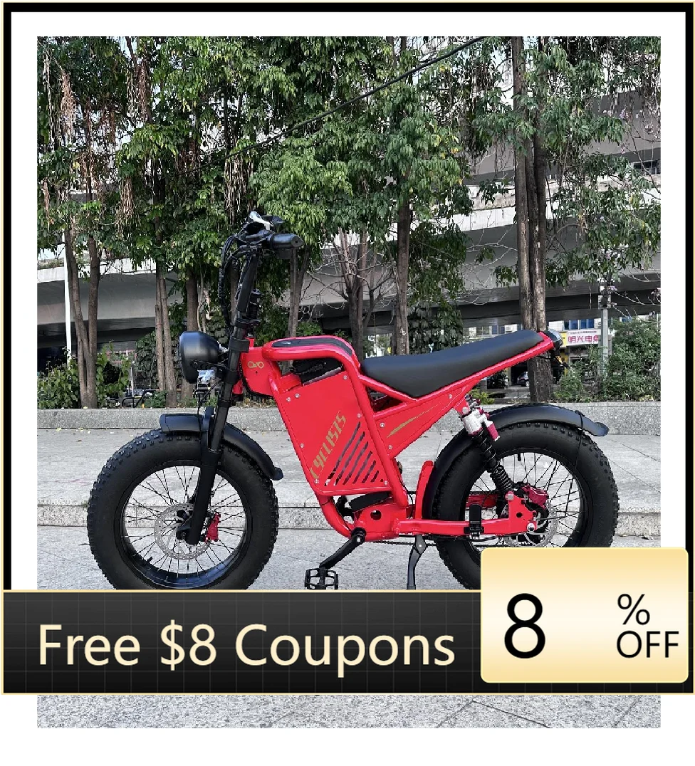 STLF 1000W Motor Ebike Powerful All-Terrain Fast E Dirt Bike Adult Long Range Full Suspension Electric Fat Tire Mountain Pit Bic
STLF 1000W Motor Ebike Powerful All-Terrain Fast E Dirt Bike Adult Long Range Full Suspension Electric Fat Tire Mountain Pit Bic