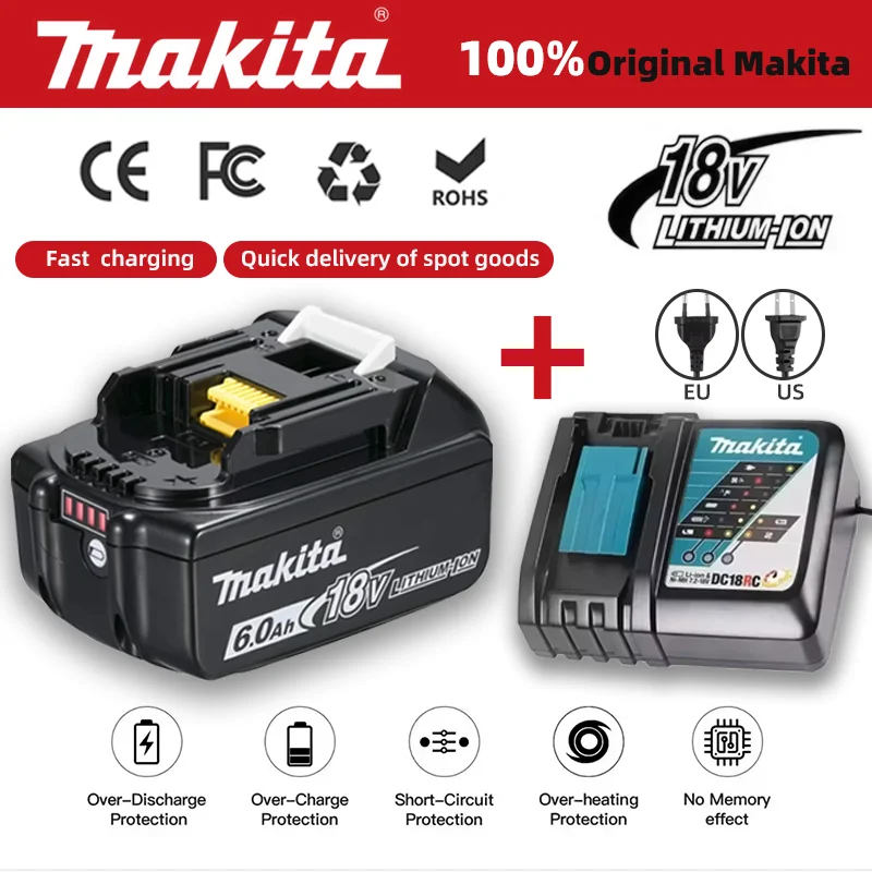 Genuine original Makita 18V Battery 6Ah Rechargeable Power Tools Li-ion Battery for BL1830B BL1840 BL1840B BL1850 Makita Battery
Genuine original Makita 18V Battery 6Ah Rechargeable Power Tools Li-ion Battery for BL1830B BL1840 BL1840B BL1850 Makita Battery