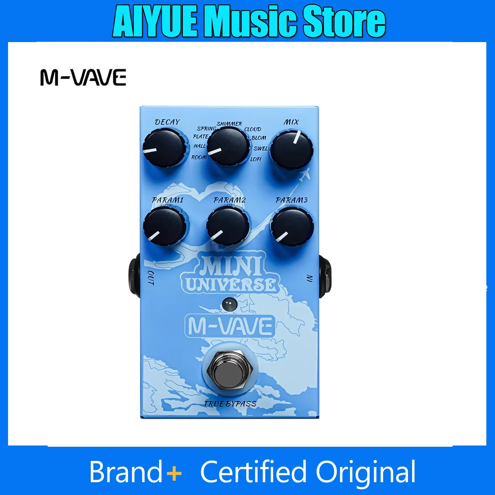 M-VAVE Mini Universe Digital Reverb Pedal 9 Reverb Effects Room/Shimmer/Lofi/Spring Reveb Effect Pedals Guitar Parts Accessories
M-VAVE Mini Universe Digital Reverb Pedal 9 Reverb Effects Room/Shimmer/Lofi/Spring Reveb Effect Pedals Guitar Parts Accessories