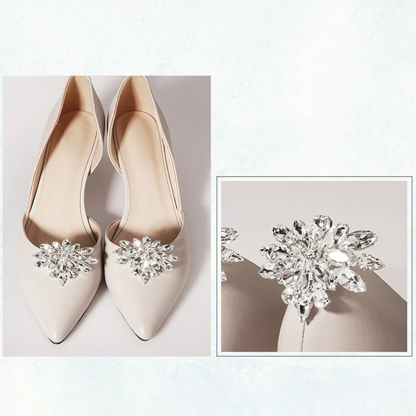 2 Pieces Rhinestone Wedding Shoe Clips, Jewelry Fashion Crystal Elegant Decorative Removal Shoe Buckle, for Decoration/
2 Pieces Rhinestone Wedding Shoe Clips, Jewelry Fashion Crystal Elegant Decorative Removal Shoe Buckle, for Decoration/