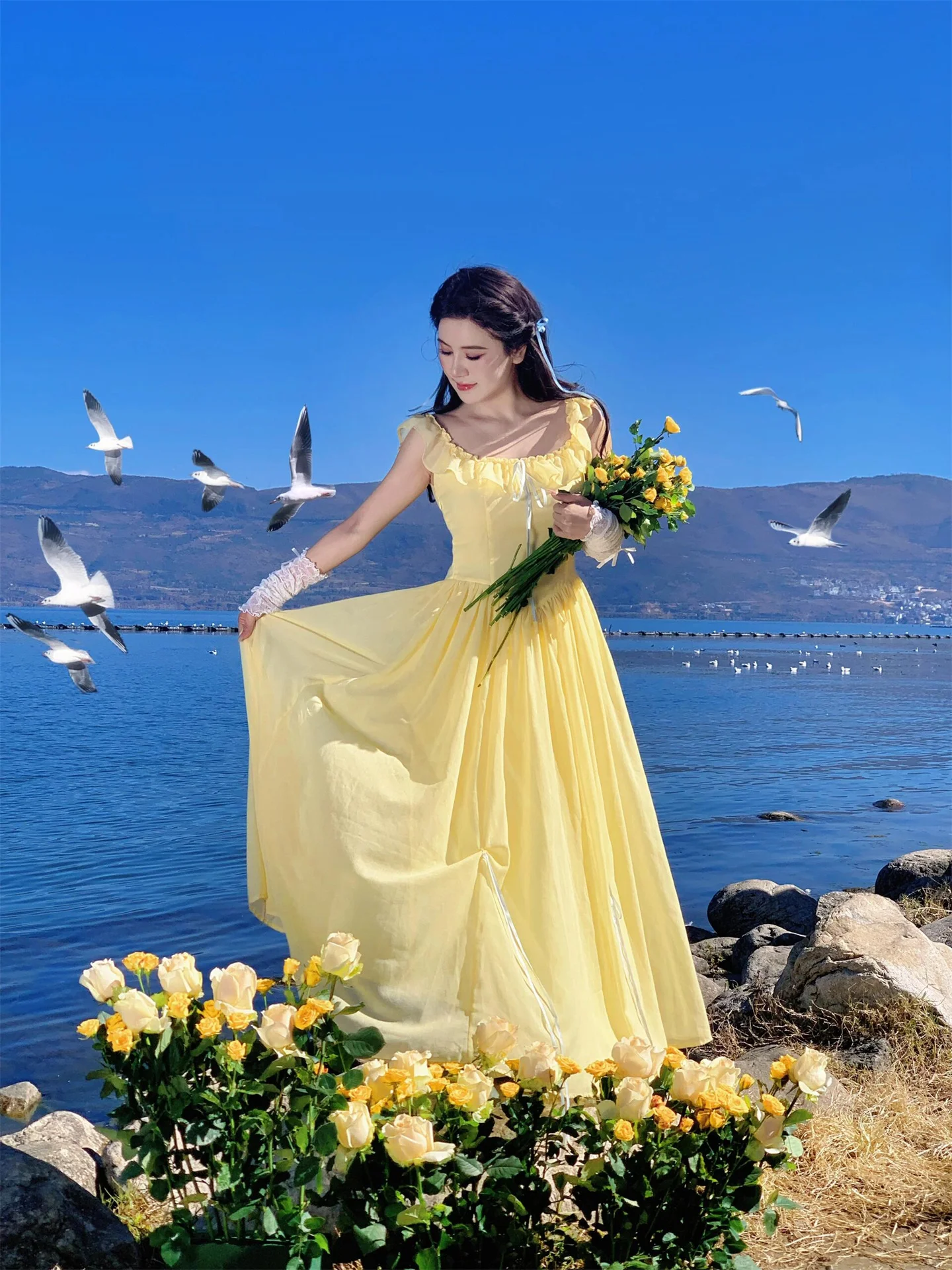 Elegant Sweet Portrait Dress Photography Studio New Arrival Ideal for Girls Photoshoots Romantic Chic Polyester Fabric
Elegant Sweet Portrait Dress Photography Studio New Arrival Ideal for Girls Photoshoots Romantic Chic Polyester Fabric
