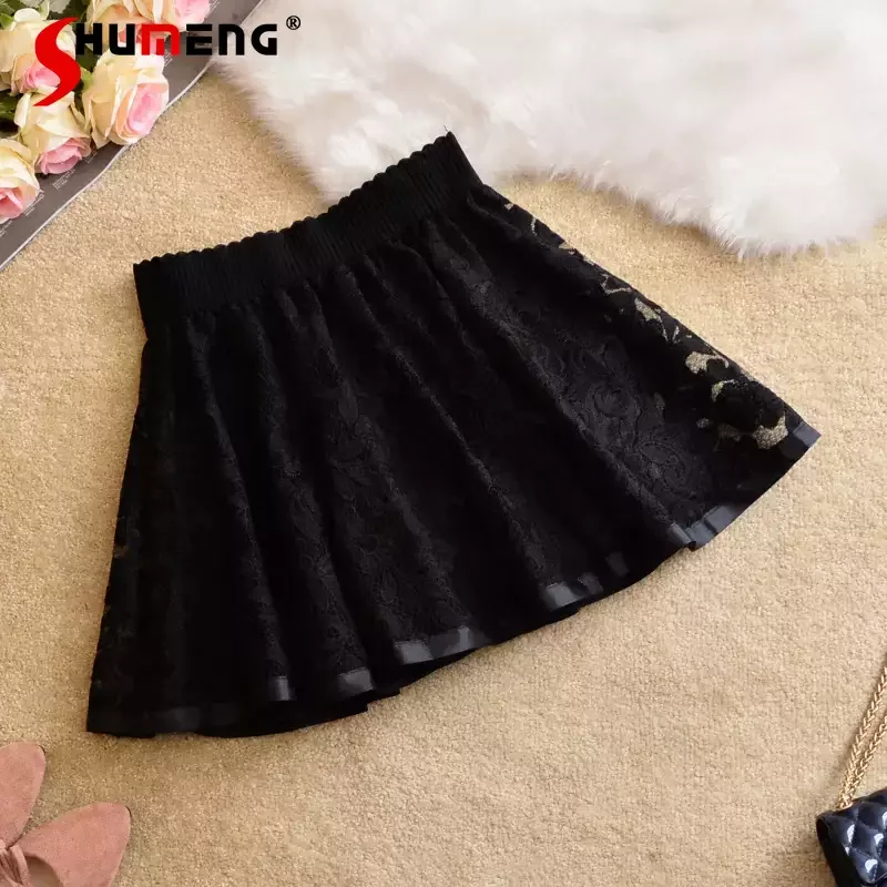 Sweet Woman Cute White Lace Skirt 2023 Summer New Classic Women's A- Line Hollow Mesh Slimming High Waist Bubble Short Skirts
Sweet Woman Cute White Lace Skirt 2023 Summer New Classic Women's A- Line Hollow Mesh Slimming High Waist Bubble Short Skirts