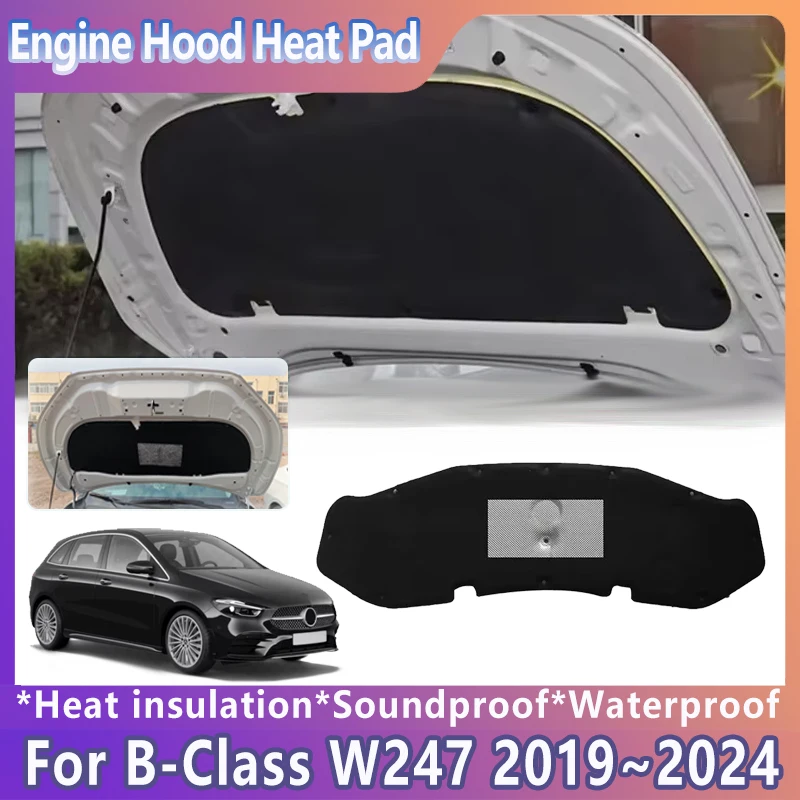 Car Engine Heat Cotton Cover For Mercedes-Benz B-Class W247 2019~2024 Soundproof Front Hood Sound Pad Insulation Mat Accessories
Car Engine Heat Cotton Cover For Mercedes-Benz B-Class W247 2019~2024 Soundproof Front Hood Sound Pad Insulation Mat Accessories