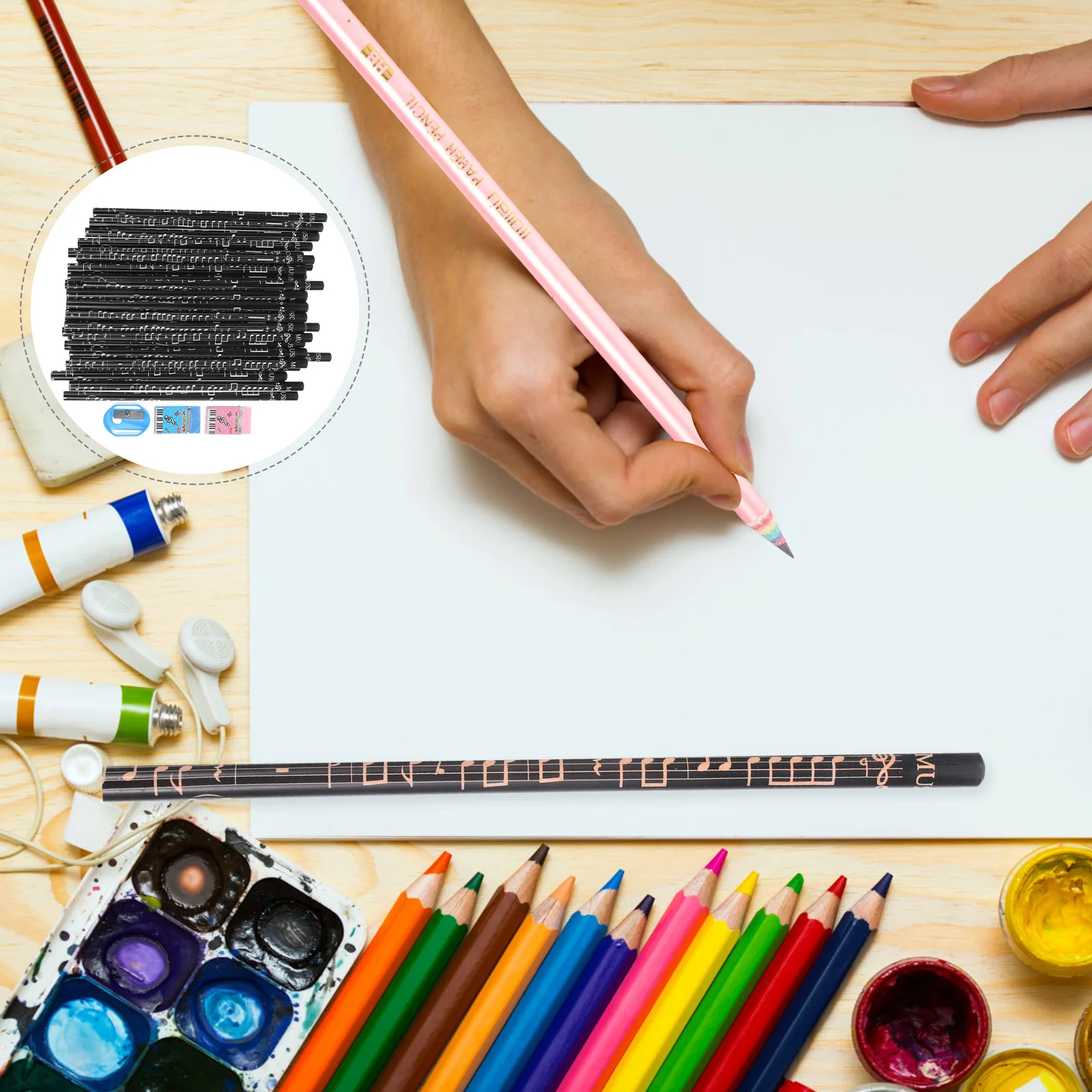 36 Pcs Musical Pencil Good Workmanship Pencils Kids Aldult Daily Consumption Welcome Back to School Eraser Office Sketching
36 Pcs Musical Pencil Good Workmanship Pencils Kids Aldult Daily Consumption Welcome Back to School Eraser Office Sketching