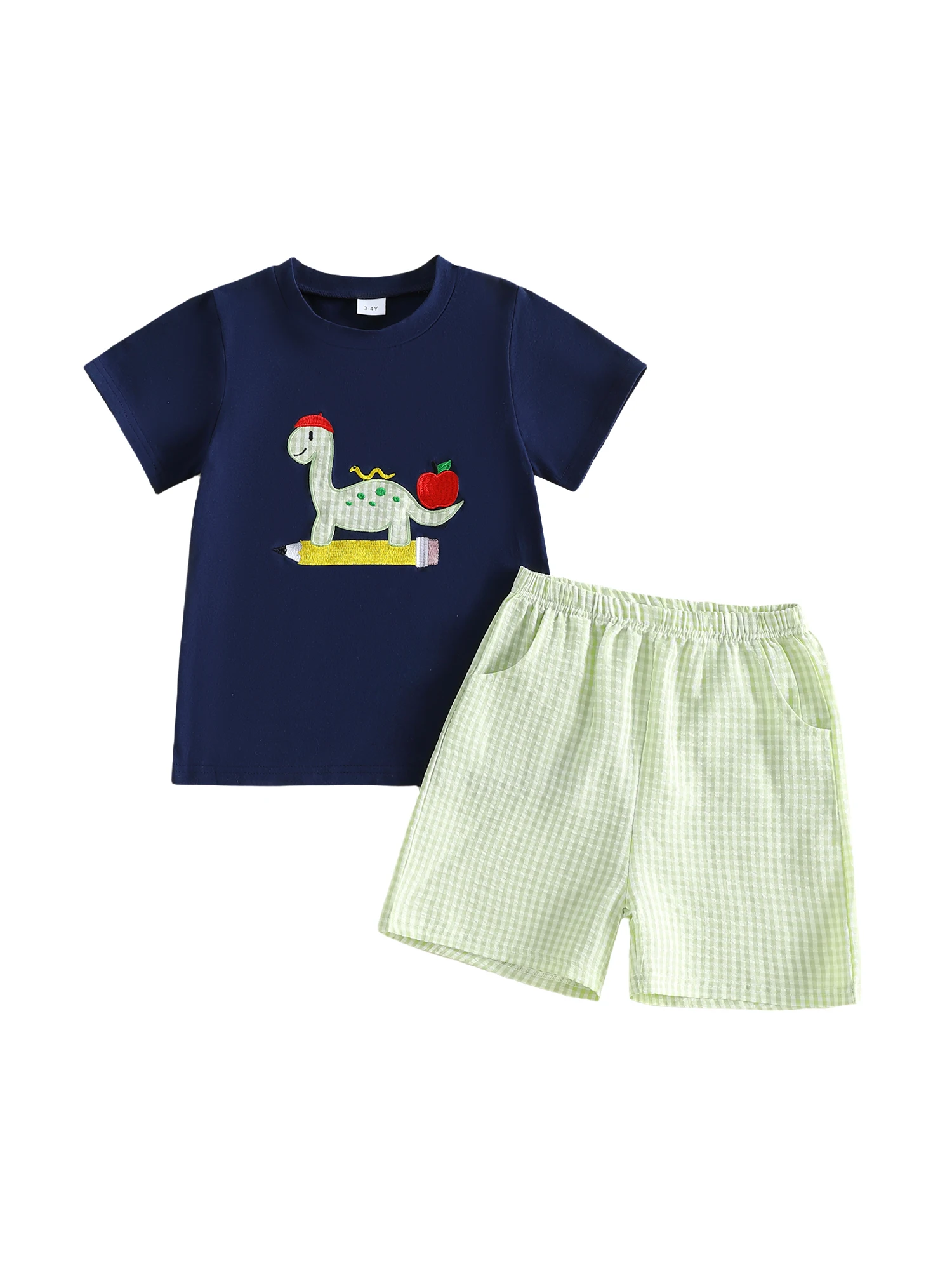 Toddler Boy s Back to School Outfit Set with Short Sleeve Dino Embroidery T-Shirt and Matching Shorts - Adorable Toddler
Toddler Boy s Back to School Outfit Set with Short Sleeve Dino Embroidery T-Shirt and Matching Shorts - Adorable Toddler