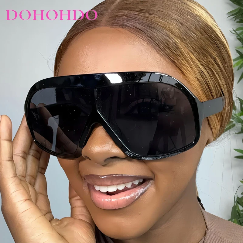 DOHOHDO Oversized Pilot Sunglasses For Women Fashion Big Frame Punk Sun Glasses Men Vintage Luxury Designer Windproof Popular
DOHOHDO Oversized Pilot Sunglasses For Women Fashion Big Frame Punk Sun Glasses Men Vintage Luxury Designer Windproof Popular