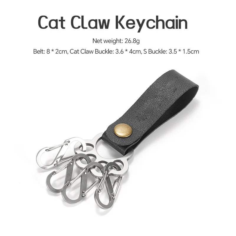 New Multifunctional Keychain Stainless Steel S-buckle Anti Loss Pendant Cat Claw Keychain Set
New Multifunctional Keychain Stainless Steel S-buckle Anti Loss Pendant Cat Claw Keychain Set