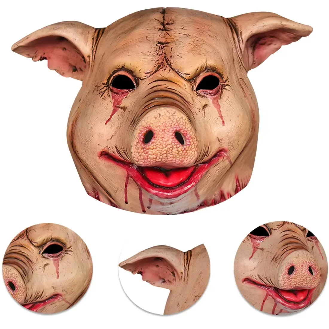 Scary Movie Saw 8 Pig head mask Full Head Cosplay Halloween Horror mask Props Party Helmet For kids
Scary Movie Saw 8 Pig head mask Full Head Cosplay Halloween Horror mask Props Party Helmet For kids