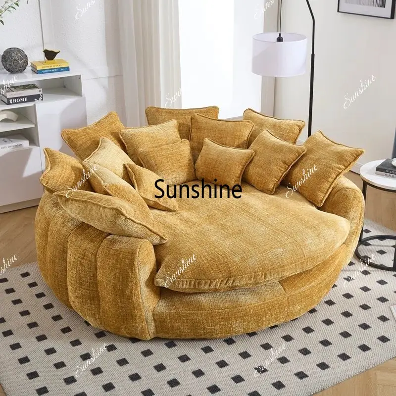 Italian round fabric single lazy sofa chair creative designer light luxury removable and washable living room bedroom leisure
Italian round fabric single lazy sofa chair creative designer light luxury removable and washable living room bedroom leisure
