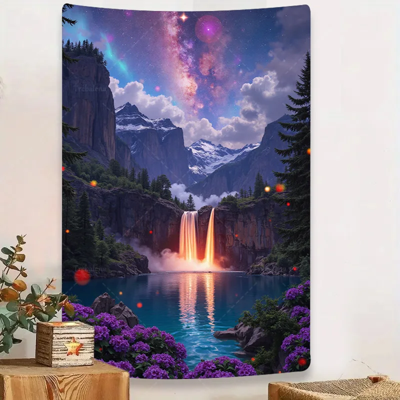 1pc Wall Tapestry Galaxy Waterfall Tapestry - Mountain Lake Landscape Wall Art Decor
1pc Wall Tapestry Galaxy Waterfall Tapestry - Mountain Lake Landscape Wall Art Decor