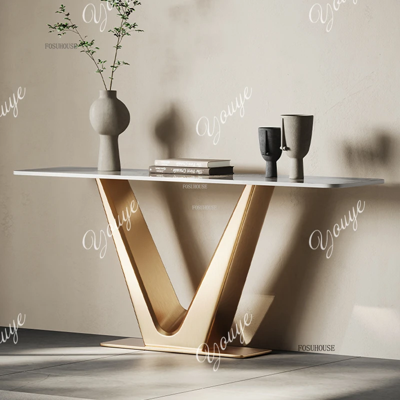Stainless Steel Entrance Console Tables Italian Home Furniture High-end Living Room Porch Table with Lamp Simple Slate Table Y
Stainless Steel Entrance Console Tables Italian Home Furniture High-end Living Room Porch Table with Lamp Simple Slate Table Y